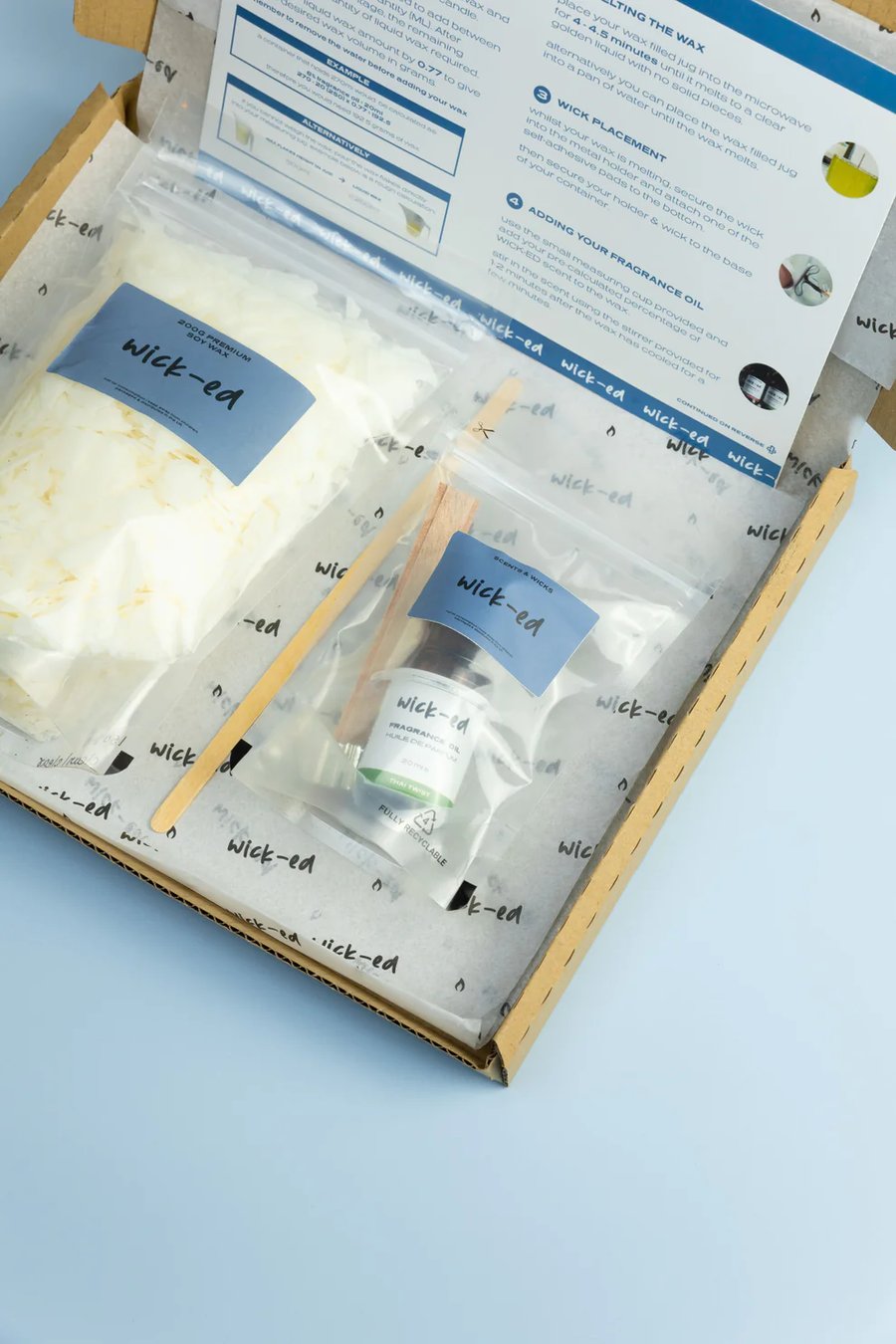 200g Soy Wax Candle Refill Kit (1 x 270ml candle)