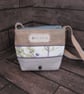 Upcycled Coffee Sack - Mini Shoulder Bag - Green and white pattern - Image 3