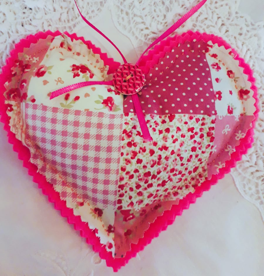 Pink hanging lavender heart