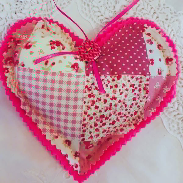 Pink hanging lavender heart