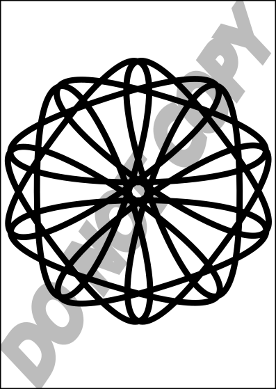 Kaleidoscope 1.2 Print Stencil - Reusable - DIY