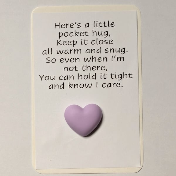 Pocket hugs - plain heart