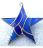 Patchwork Star Suncatcher Stained Glass Blue - Image 4