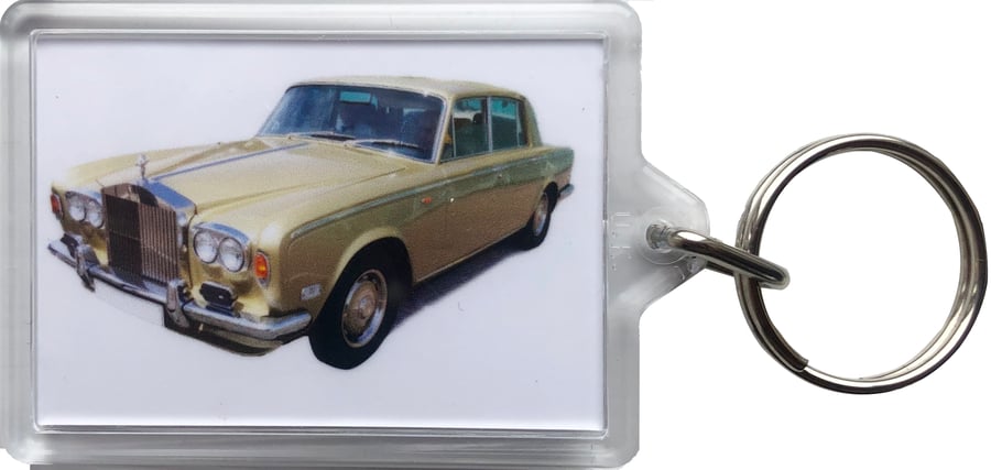 Rolls Royce Silver Shadow - Keyring with 50x35mm Insert 
