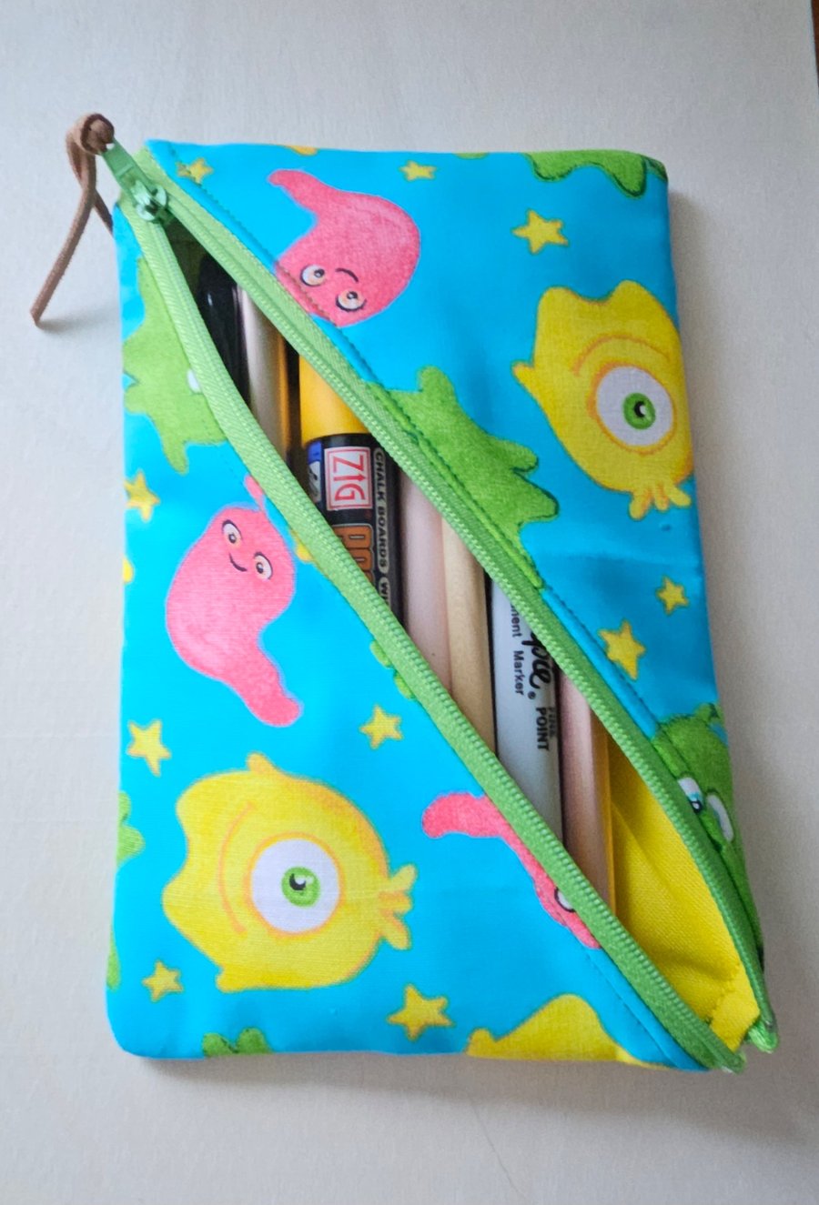 Fun fabric pencil cases .