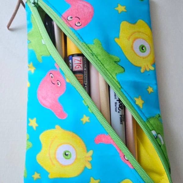 Fun fabric pencil cases .