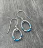 Enamel Earrings, pebble earrings, enamel jewellery, sea themed earrings, enamel, - Image 1