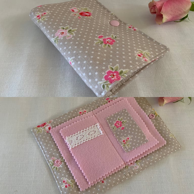 Floral Fabric Needle Case,  Needle Book, Needle Storge, Pin Storage, Mothers Day