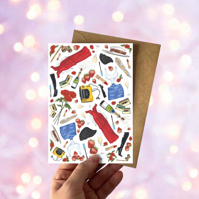 Pretty Woman Greeting Card – Hand-Drawn Birthday 90s Rom-Com