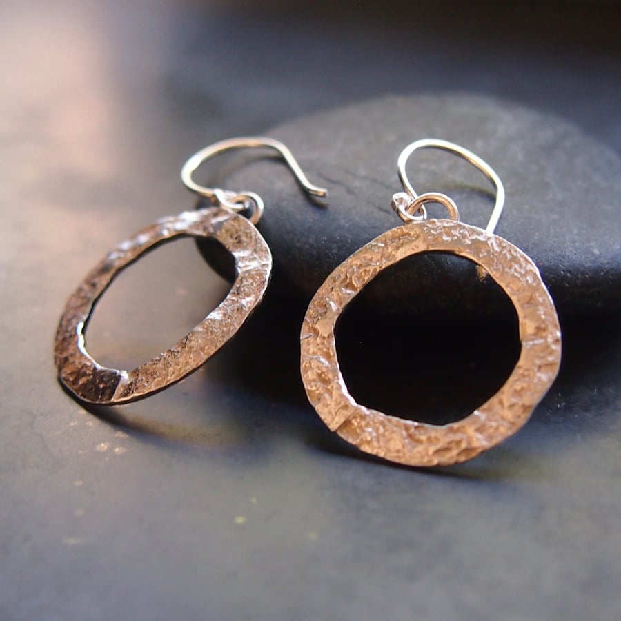 Sterling Silver Textured Circles