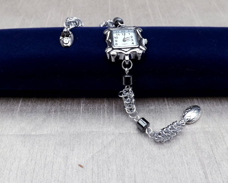 Ladies Chainmaille Heamatite Watch