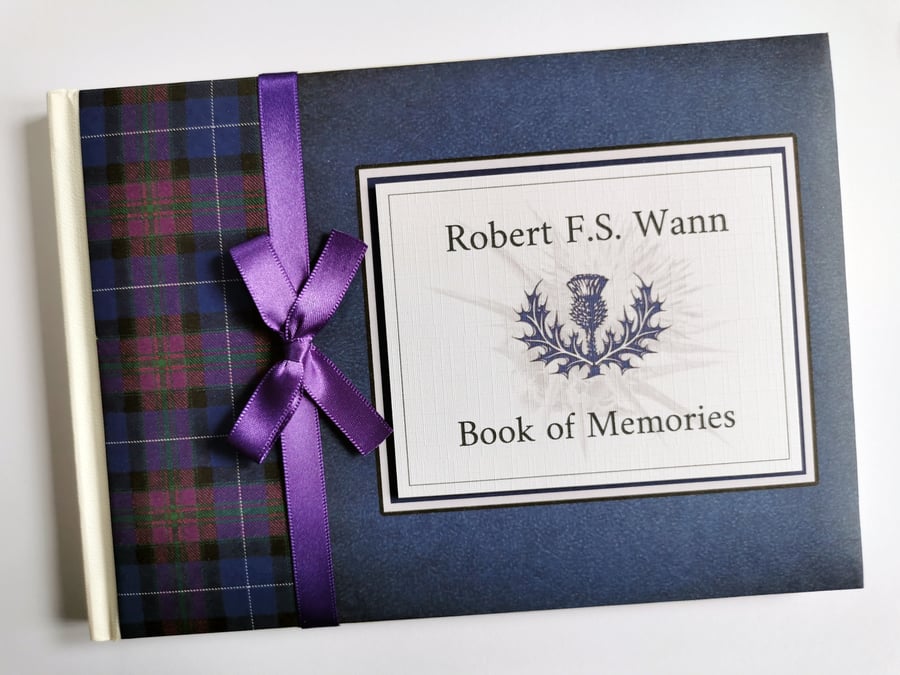 Scottish Pride of Scotland wedding guest book, gift