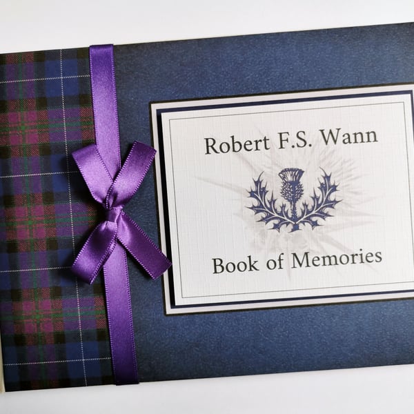 Scottish Pride of Scotland wedding guest book, gift