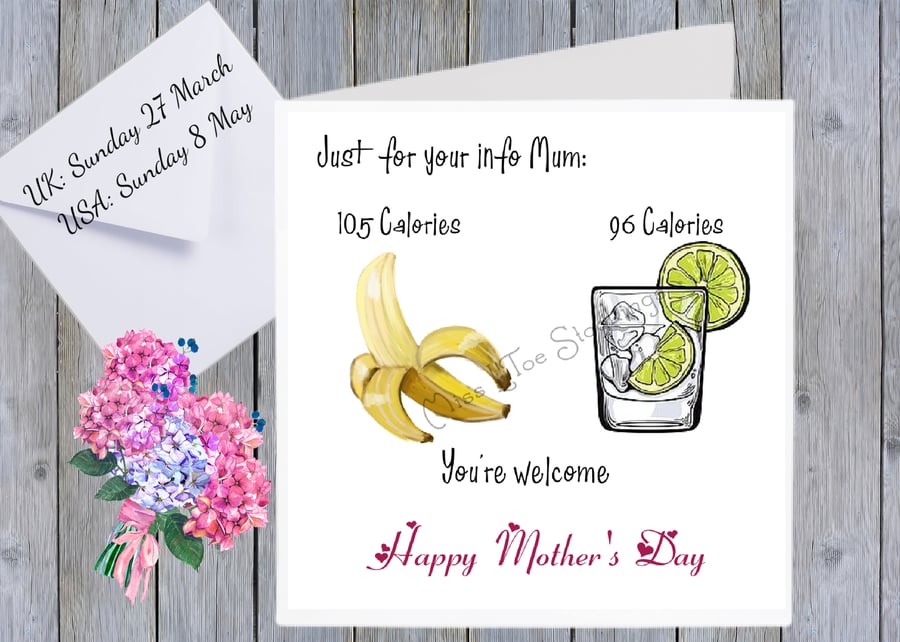 Personalised Mother's Day Card, Add Your Message. Mum, Mother, Mom, Nan, Nanny