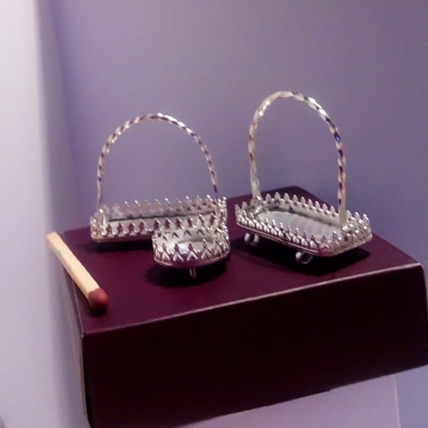 12th scale Silver Sandwich Tray