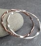Copper ribbon twist bangle, 7th anniversary gift, Solid copper jewellery - Image 7