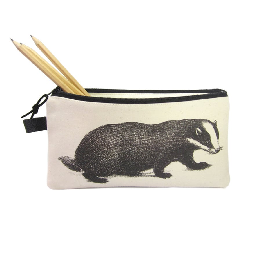 Badger Pencil Case, Personalised Pencil Case