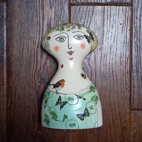 Figurative ceramic vase 