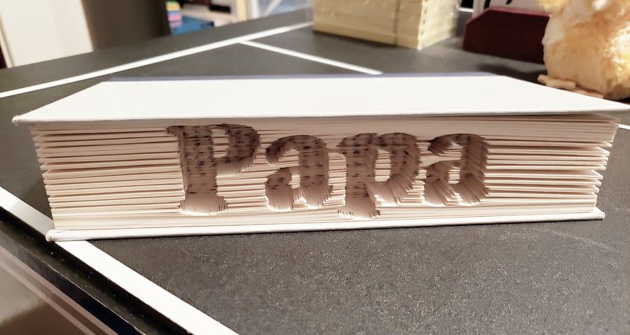 Papa, Sideways CUT & FOLD Book Folding Pattern - EMAILED PDF PATTERN