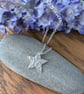 Handmade Fine Silver Star Pendant -  Shooting Star Design - Image 1