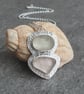 Pink and white seaglass necklace, Pastel pendant, Gift for beach lover - Image 3