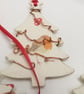 Handmade Decoupaged Robin Tree Decoration - Image 1