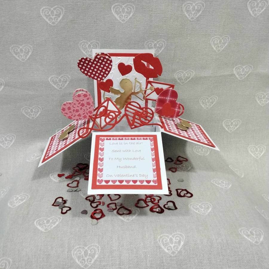 Valentines card, hand-made, personalized, unique, luxury 