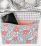 Gingham and Pink Flowers Crossbody Bag - Image 3