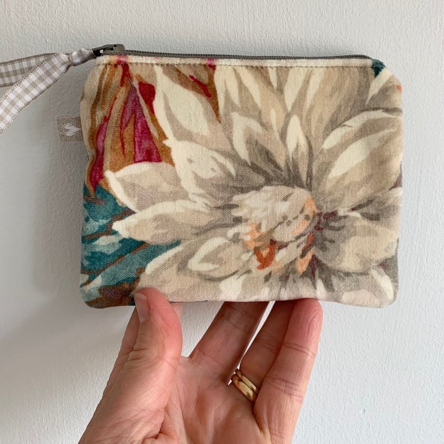 Sanderson Dahlia and Rosehip coin purse