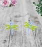 Dragonfly Embroidered Necklace & Earring Set - Image 3