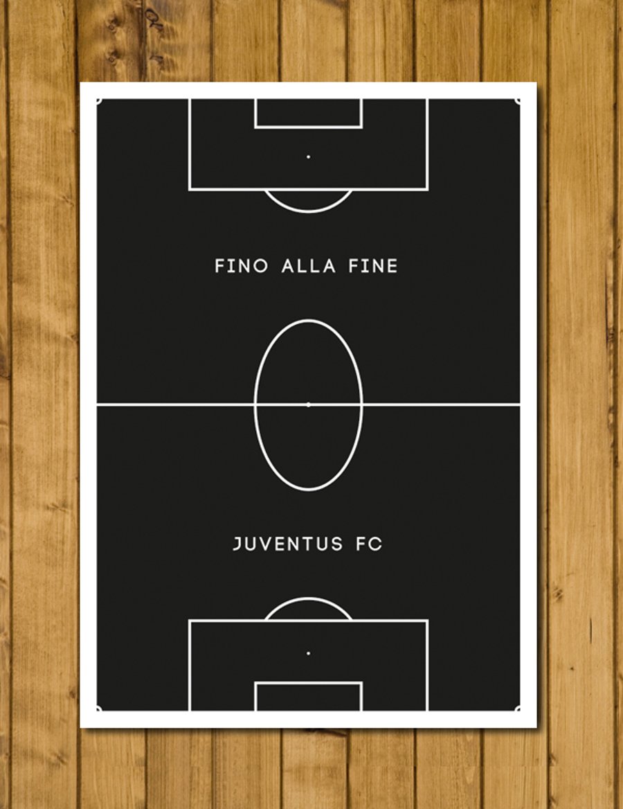 Juventus - Fino Alla Fine - Pitch Perfect Football Poster - Various Sizes