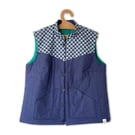 Under the Sea Handmade Quilted Vest Repurposed Fabrics (Size Large UK 14-16)