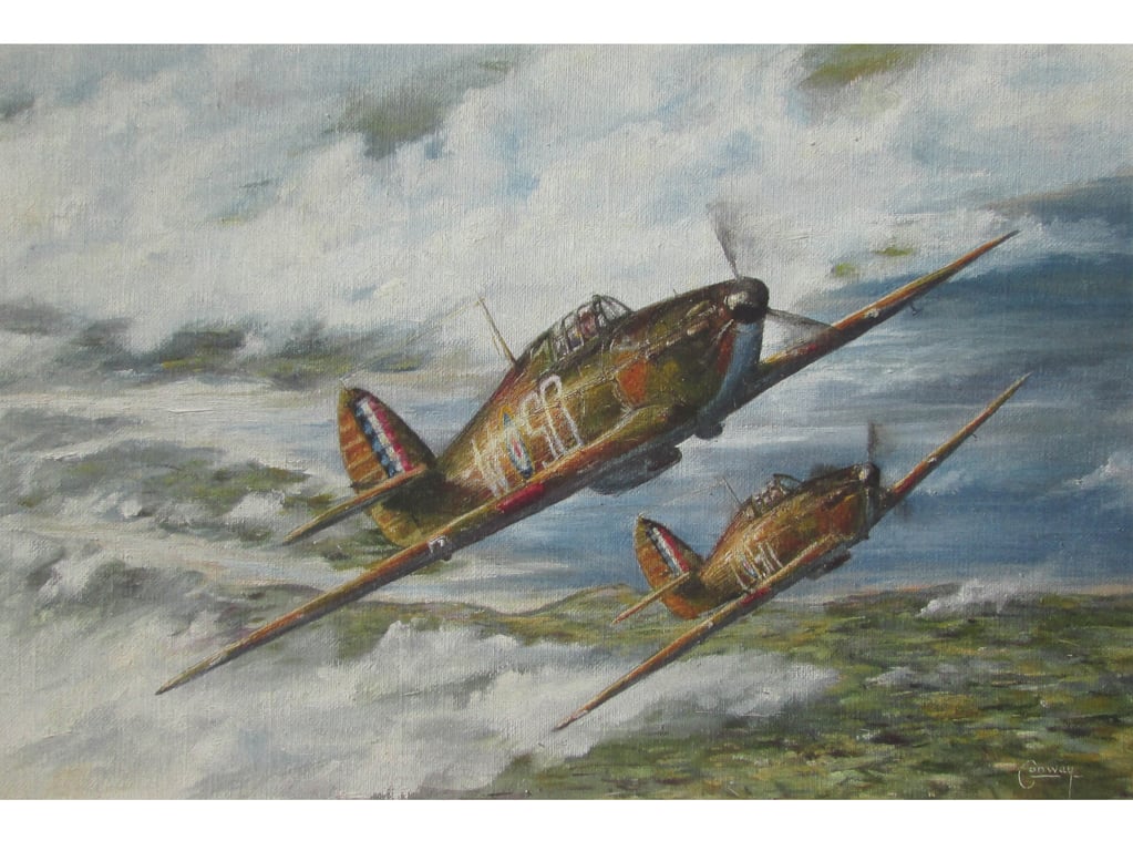 HAWKER HURRICANE Art Print- Original Battle of Britain Artwork- Aviation Gift  