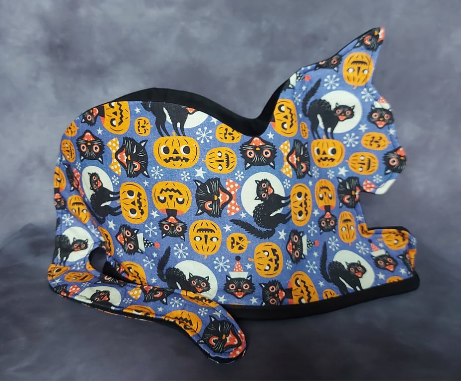 Cat Shaped Fabric Basket –Halloween Storage Decor, Gift for Cat Lover