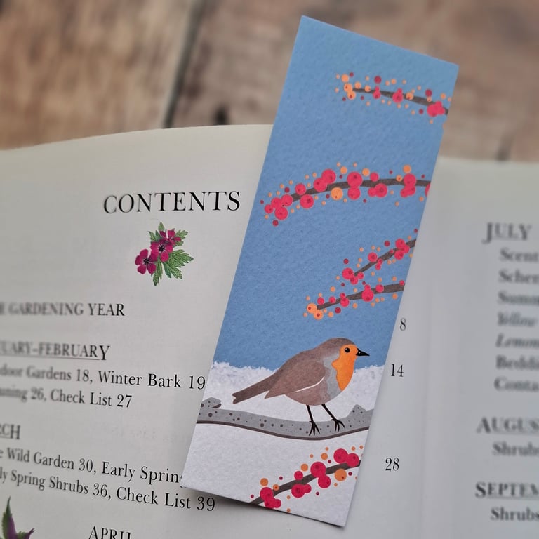 Robin in the Snow Bookmark