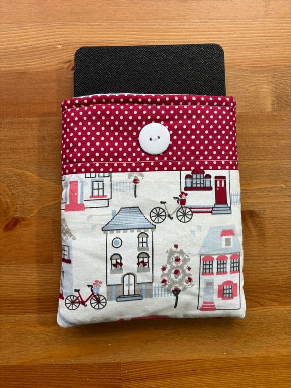 Patchwork house prints Kindle case