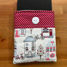Patchwork house prints Kindle case