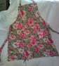 Pink Poinsettia's Adult Christmas Apron - Image 1