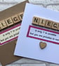 Handmade Niece Birthday Card: Scrabble Tile Design