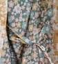 Bath Robe teal floral kimono style summer dressing gown one size 10 to 16 - Image 3
