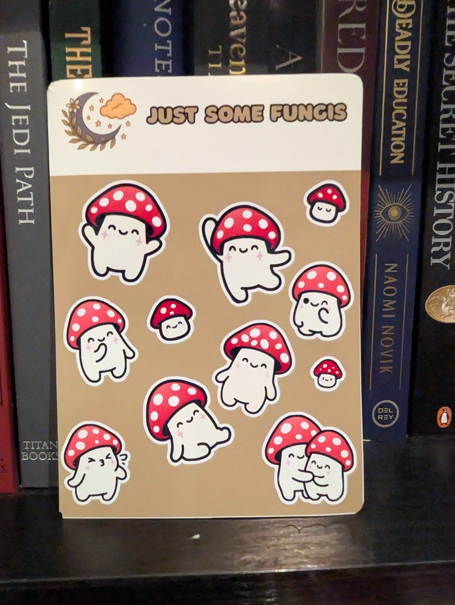 Just Some Fungis' Mushroom Sticker Sheet - Cute Cottagecore Planner Stickers