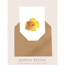 Yellow Carnation flowers Greetings Card Wedding (QM 331)