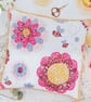 Liberty fabric patchwork cushion kit Flower Power - Image 1