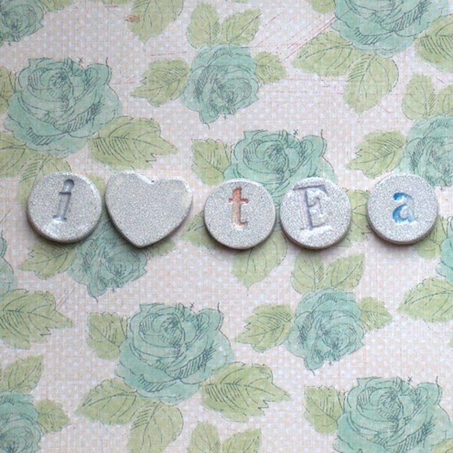 Fridge Magnets 'I 'Heart' Tea'