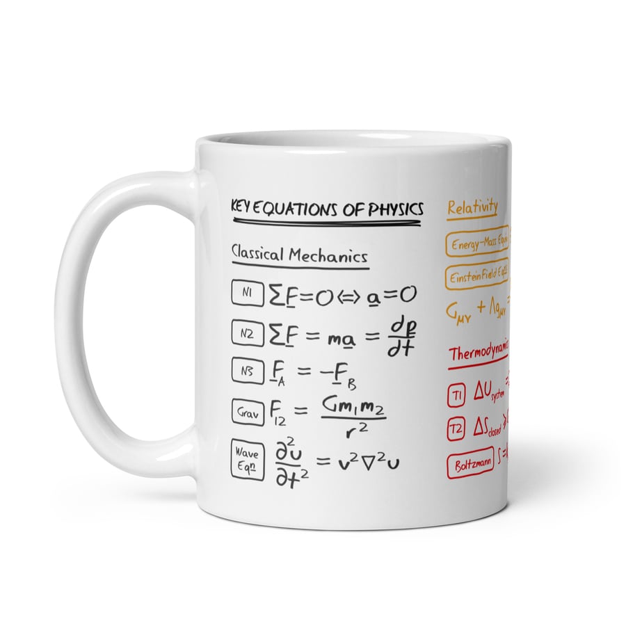 Key Equations of Physics Mug - Science Gift