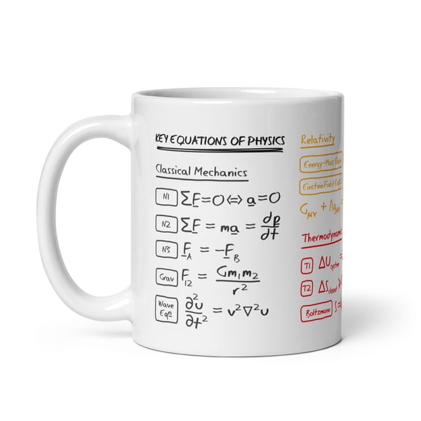 Key Equations of Physics Mug - Science Gift