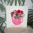 Pressed flower card