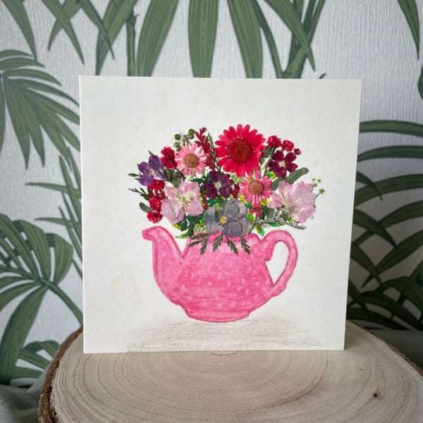 Pressed flower card