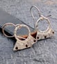 STERLING SILVER Garnet Earrings, Handmade Urban Jewellery