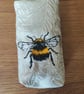 Tissue Holder grey with embroidered Bee